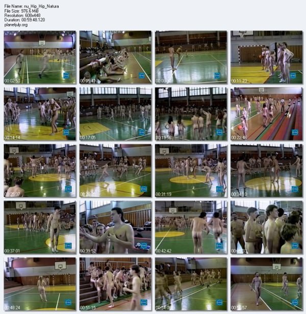 Hip-Hip Natura - Rodzinny nudyzm wideo DVD na siłowni | Family nudism DVD video in the gym