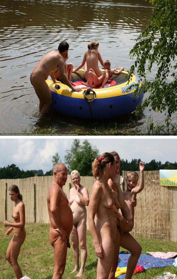 Zdjęcia rodzinny nudyzm rodzice i młodzi nagie nudyści na łonie natury (set 16) | Photo family nudism naked parents and young nudists in nature