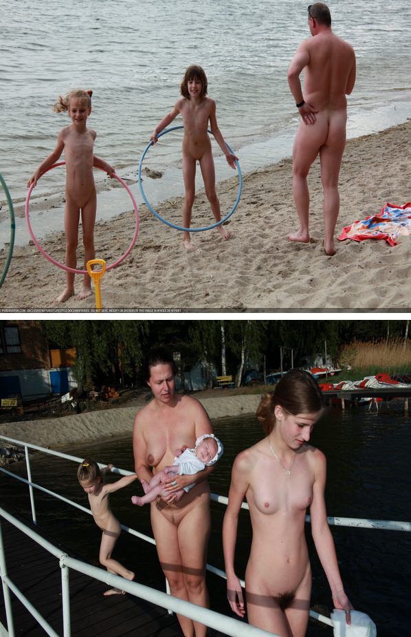 Zdjęcia rodzinny nudyzm mama i córka nudyści (set 9) | Photo family nudism mom and daughter nudists