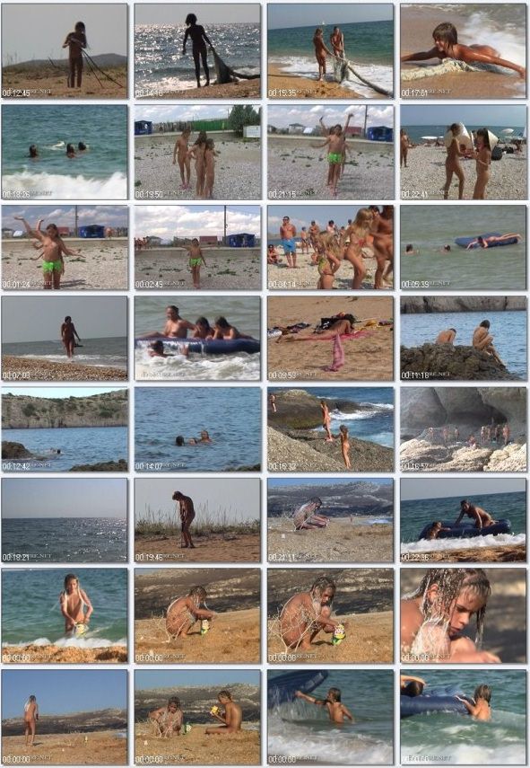 Nudyzm rodzinny film na plaży w Krymie | Video family nudism on the beach in Crimea