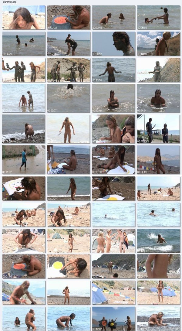 Mars and muddy merry making - Filmy DVD rodzinny nudyzm na morze | Video DVD a family nudism on the sea