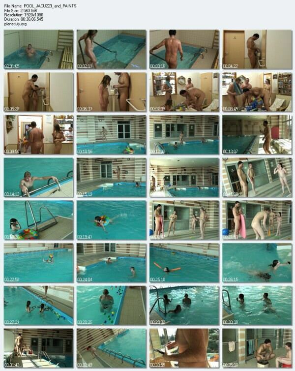 Rodzina wideo HD nudyzm w saunie i basenie | HD video family nudism in the sauna and swimming pool