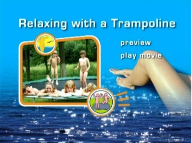 Relaxing with a trampoline - Rodzina nudyzm DVD wideo | Family nudism DVD video