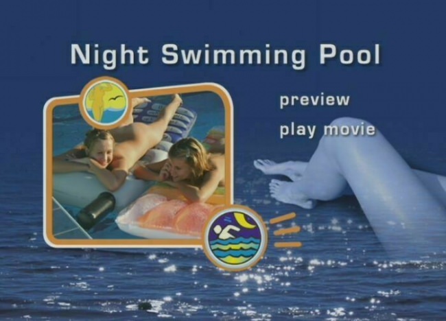 Night swimming pool - Rodzina nudyzm DVD wideo  | Family nudism DVD video