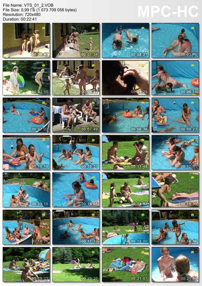 Merry Pool - Nudyzm rodzinny film DVD na zewnątrz | DVD video family nudism outdoors