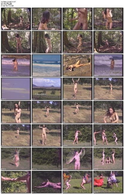 Taniec na przyrody młodych nagich dziewcząt naturystów wideo | Dancing on nature young naked girls naturists video